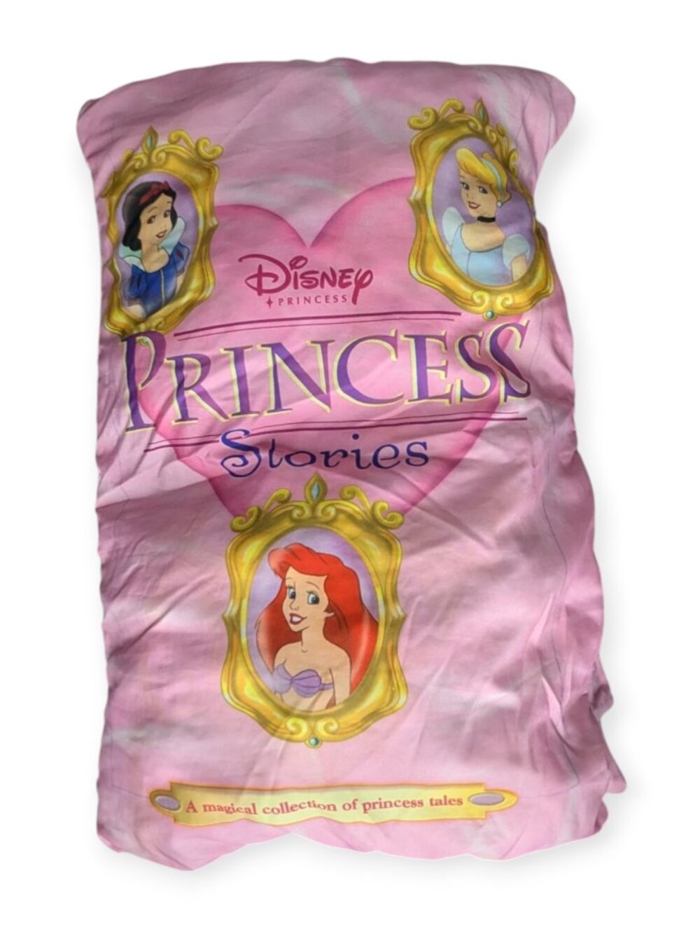 Disney Princess Stories Pink Heart Portrait Pillowbook 2006 RARE 22" x 13" x 6"